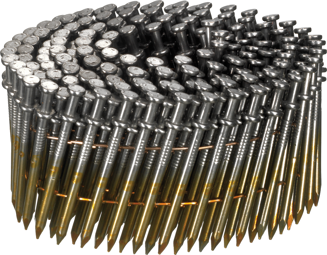 Senco 15 Degree 3.3mm Diameter Duplex Head Flat Angle Wire Smooth Bright Coil Nails 55mm-75mm 3,200/Box