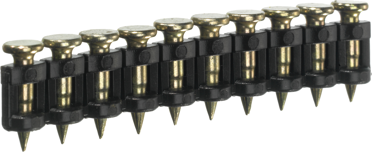 Senco 2.7mm Diameter Plastic Collated Full Round Head Smooth Galvanised Steel & Concrete Pins 15mm-38mm 1,000/Box