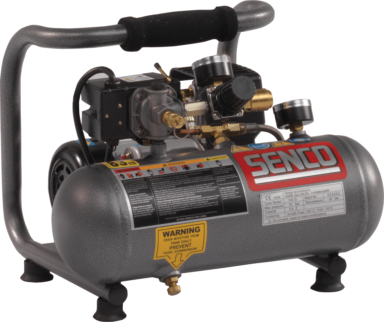 Senco PC1010 3.8 Litre 0.5 HP Mini Electric Air Compressor - ProNailers