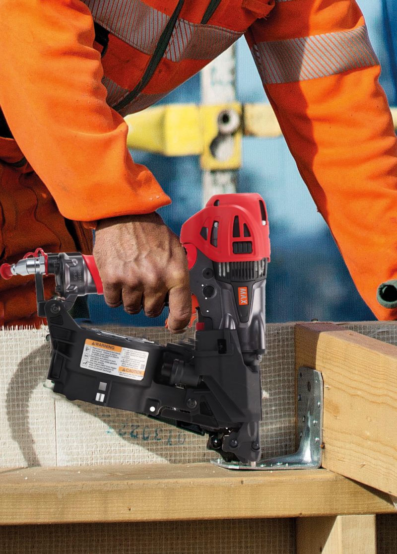 MAX Powerlite HN65J2 15 Degree Coil Positive Placement Joist Hanger Nailer 40mm-65mm
