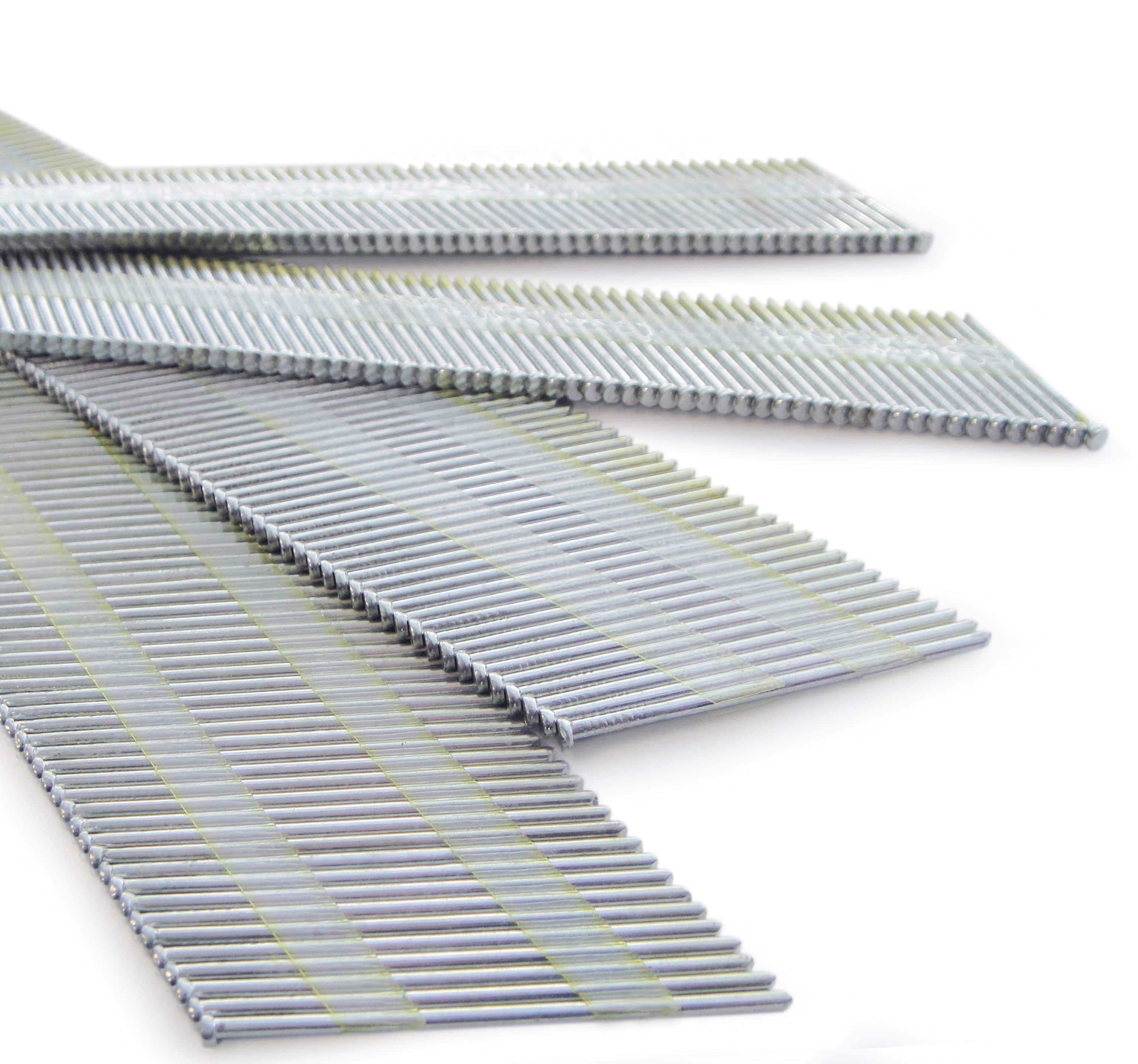 15 Gauge 34 Degree DA Angled Galvanised Finish Nails 25mm-64mm 4,000/Box - ProNailers
