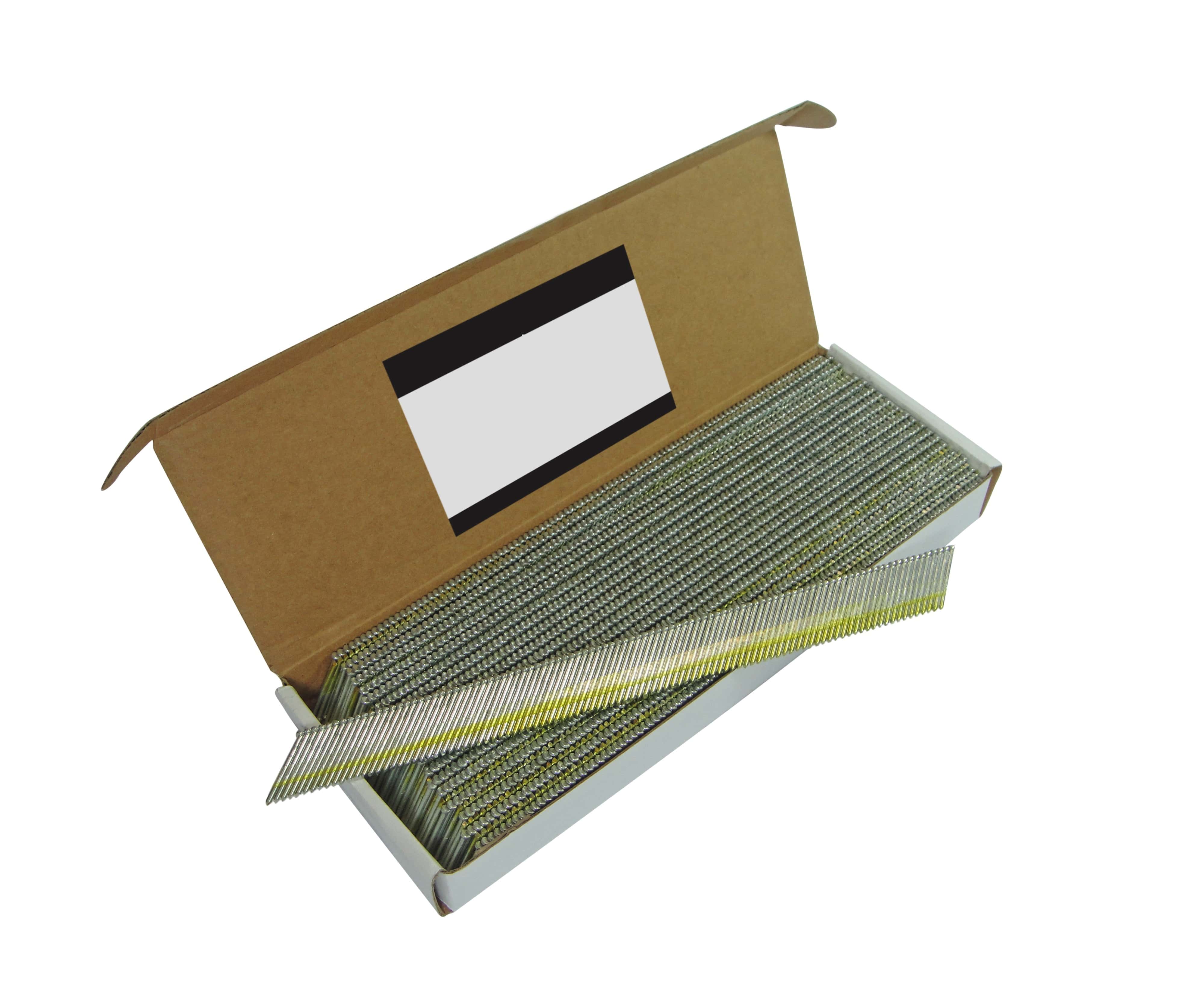 15 Gauge 34 Degree DA Angled Galvanised Finish Nails 25mm-64mm 4,000/Box - ProNailers