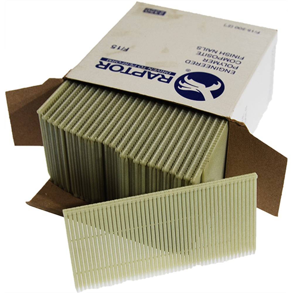 Raptor 15 Gauge Polymer Nails 12mm-57mm 2,350/Box - ProNailers