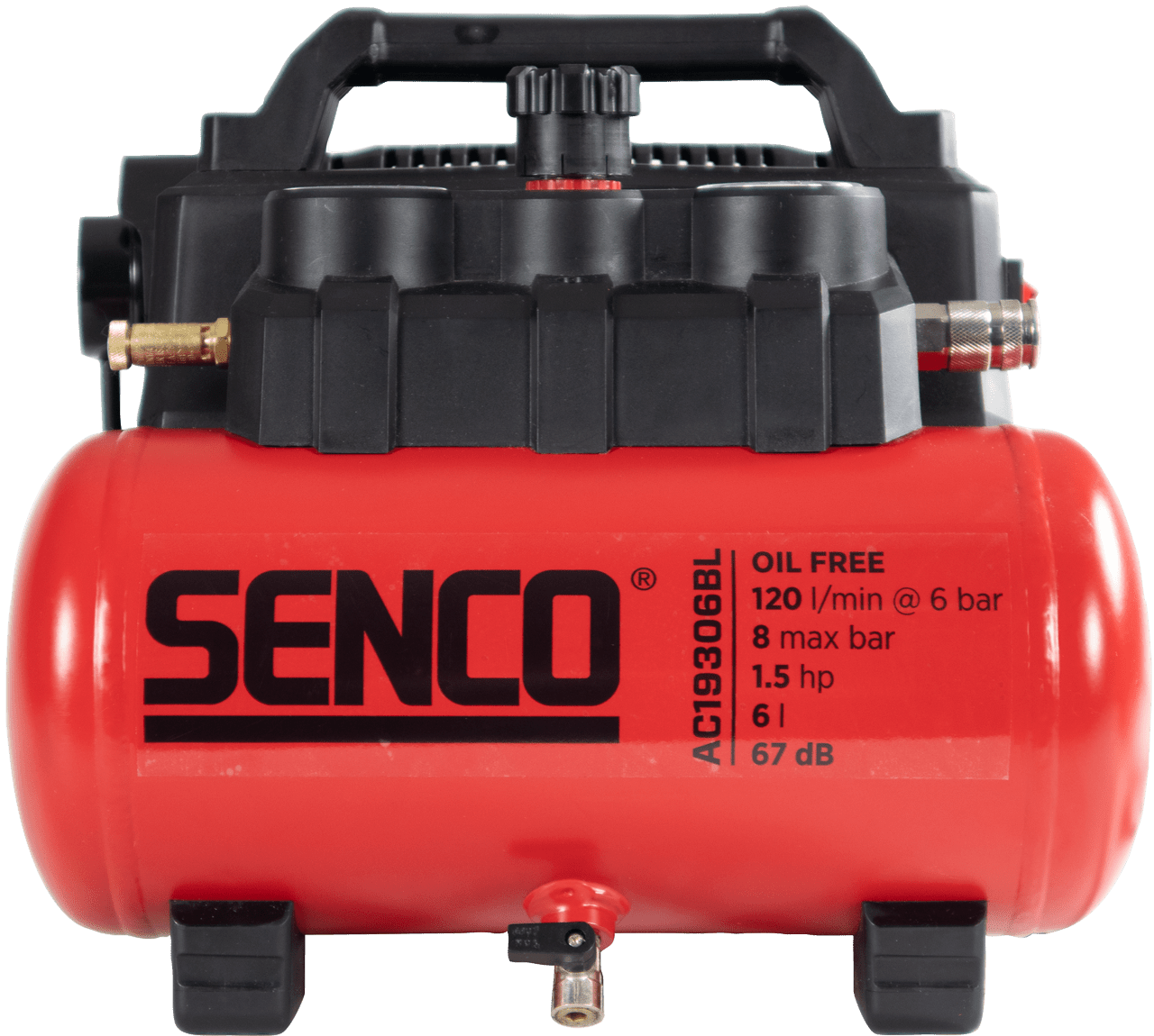 Senco AC19306BL 6 Litre 2 HP Low Noise Electric Air Compressor - ProNailers