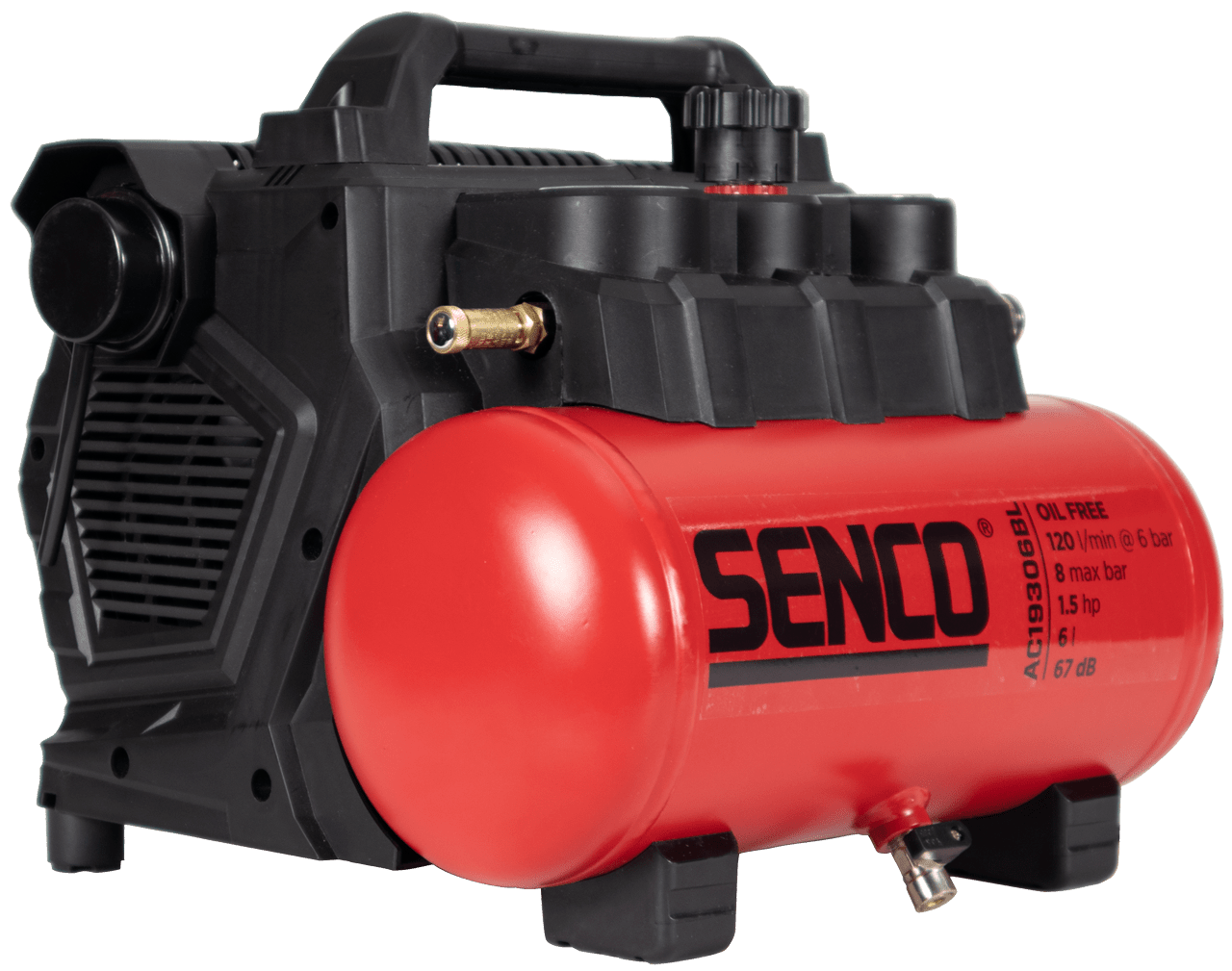 Senco AC19306BL 6 Litre 2 HP Low Noise Electric Air Compressor - ProNailers