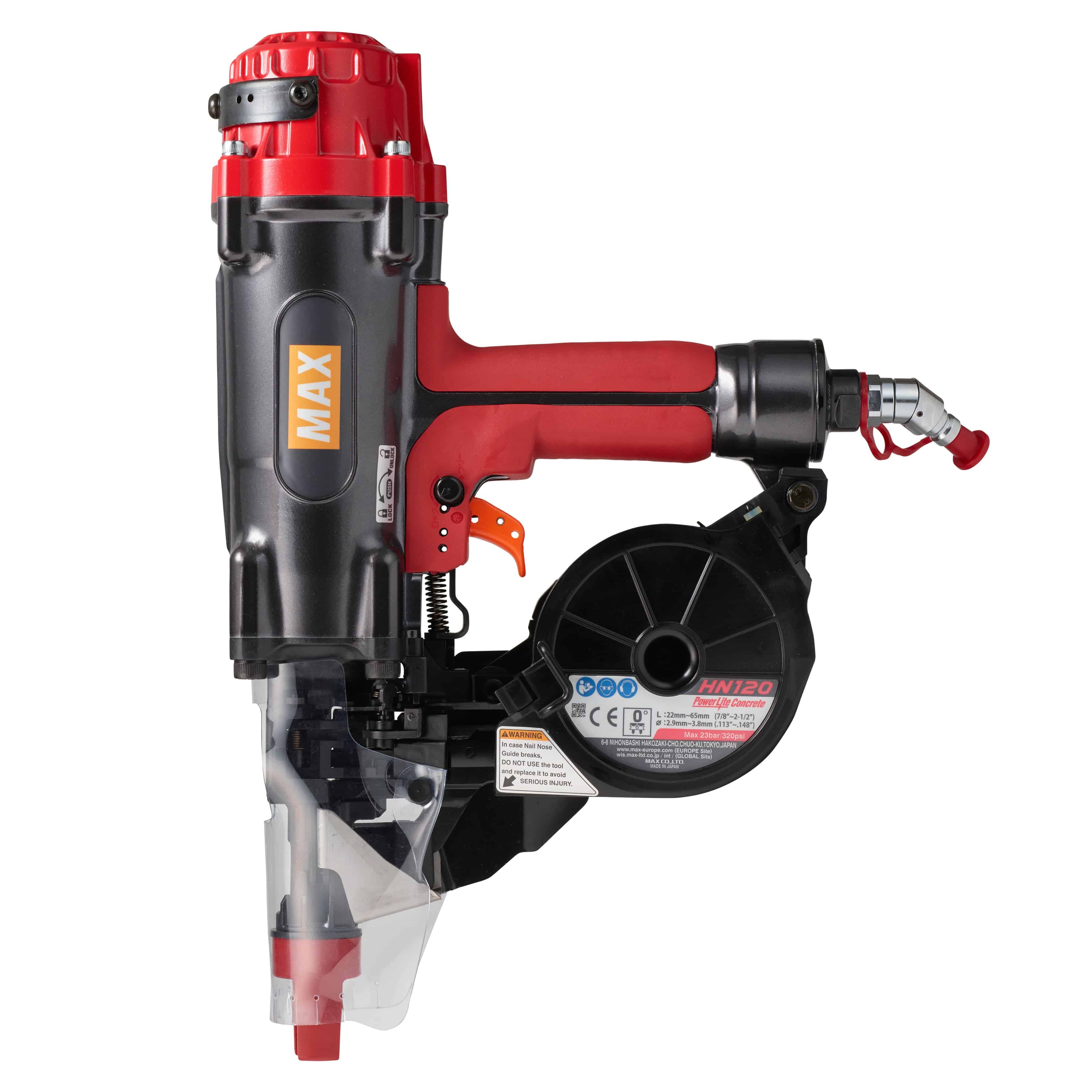 MAX Powerlite HN120 High Pressure Concrete & Steel Nailer 22mm-65mm - ProNailers