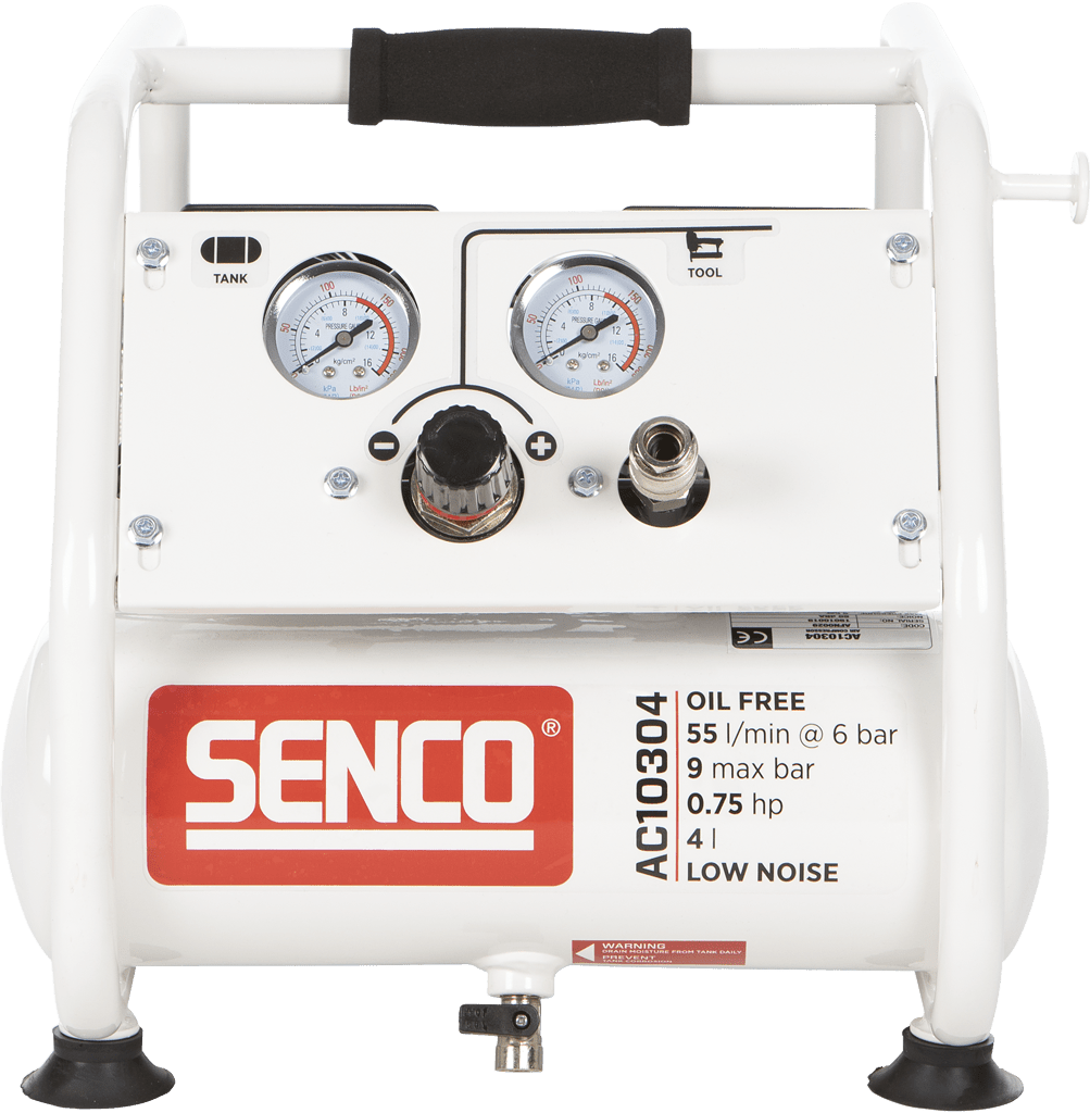 Senco AC10304 230V 4 Litre 0.75 HP Low Noise Electric Air Compressor AFN0029 - ProNailers