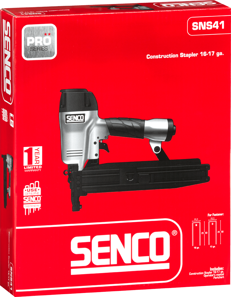 Senco SNS41-N Restrictive Fire Heavy Wire Medium Crown Framing Stapler 25mm-50mm 3L2004N - ProNailers