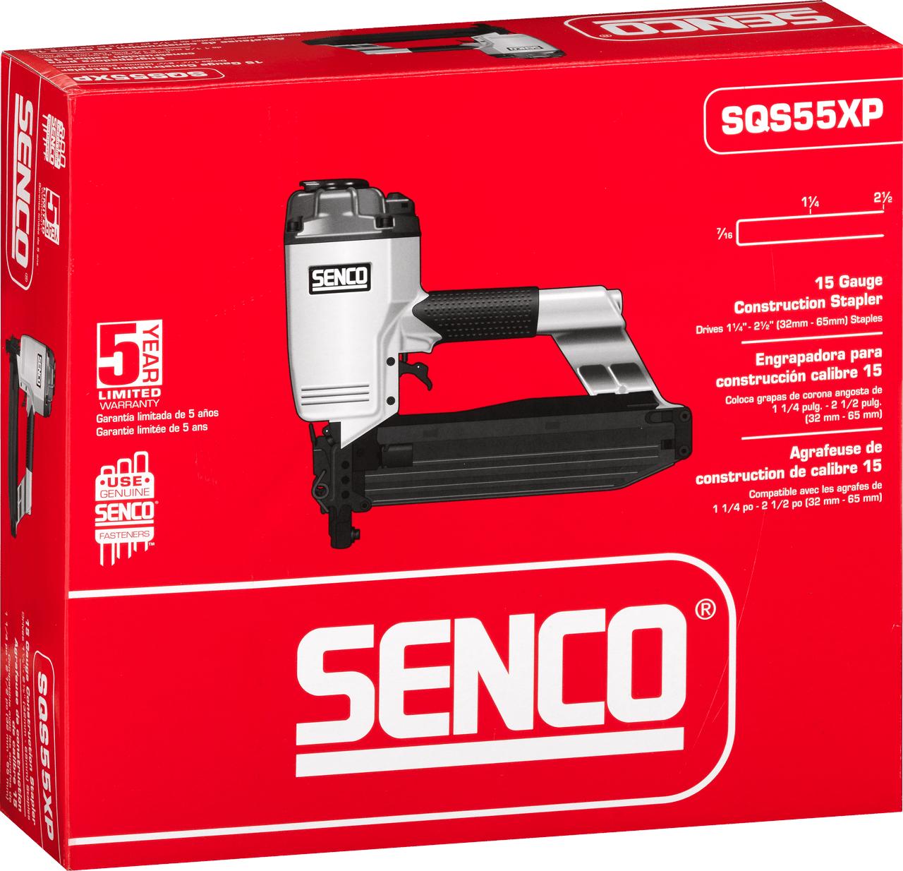 Senco SQS55XP-Q Dual Fire Heavy Wire Medium Crown Framing Stapler 32mm-63mm 662001N - ProNailers