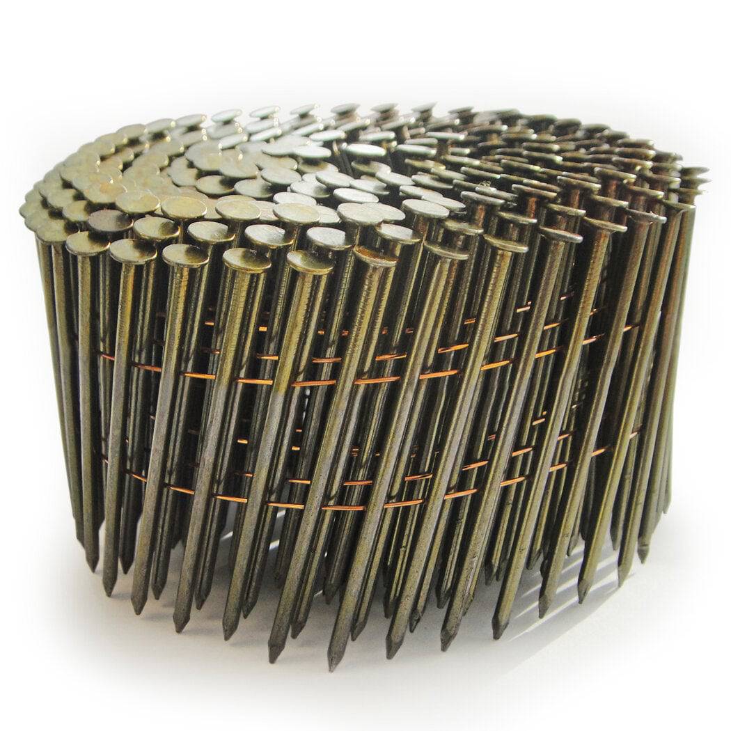 16 Degree 2.8mm-3.1mm Diameter Flat Angle Wire Galvanised Collated Coil Nails 45mm-90mm - ProNailers