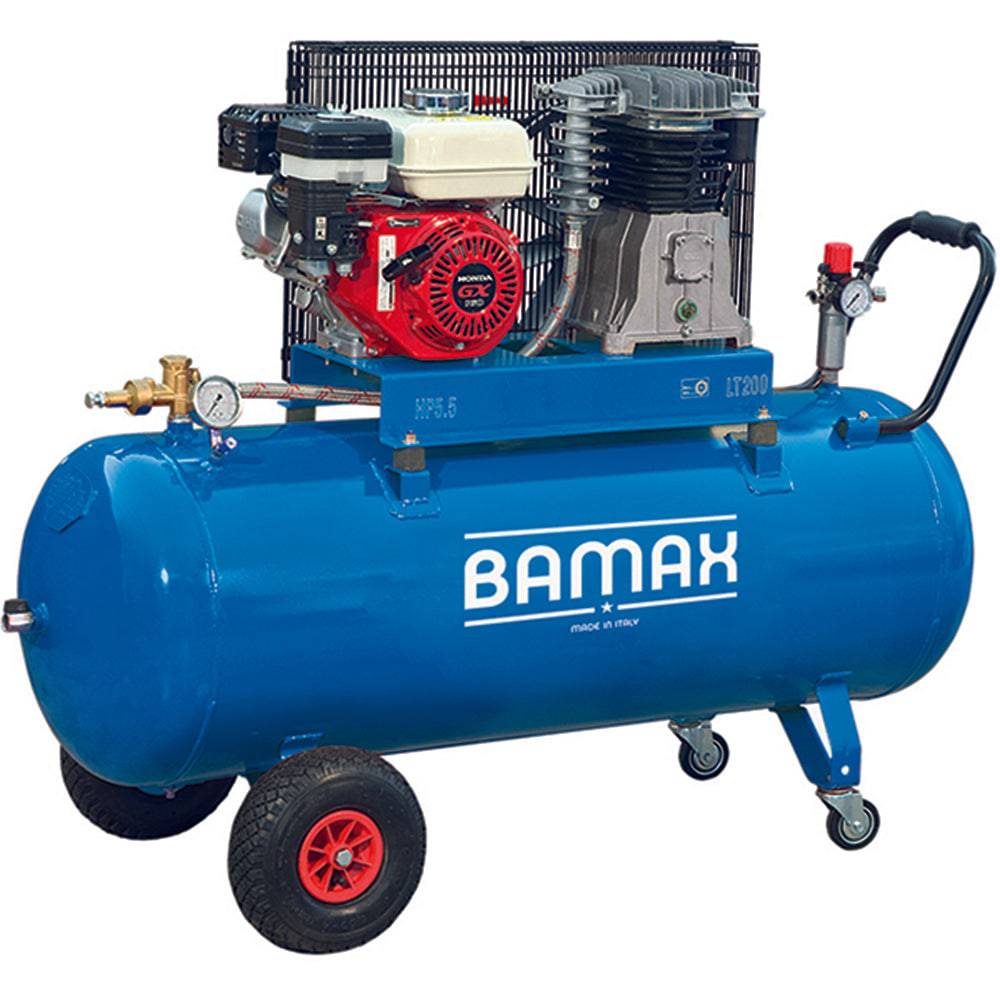 Bamax BX49G/100PE5.5 100 Litre 5.5 HP Petrol Air Compressor - ProNailers