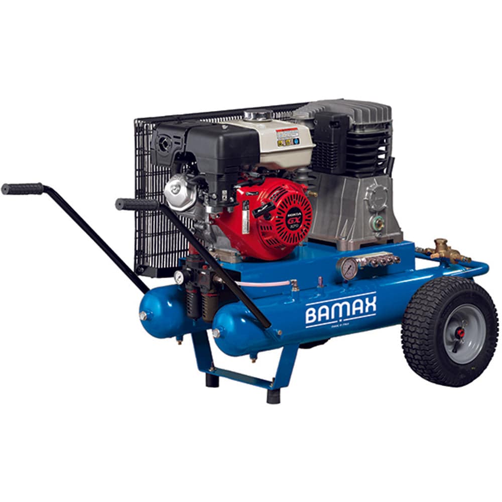 Bamax BX49G/22PE5.5 Twin Tank 22 Litre 5.5 HP Petrol Air Compressor - ProNailers