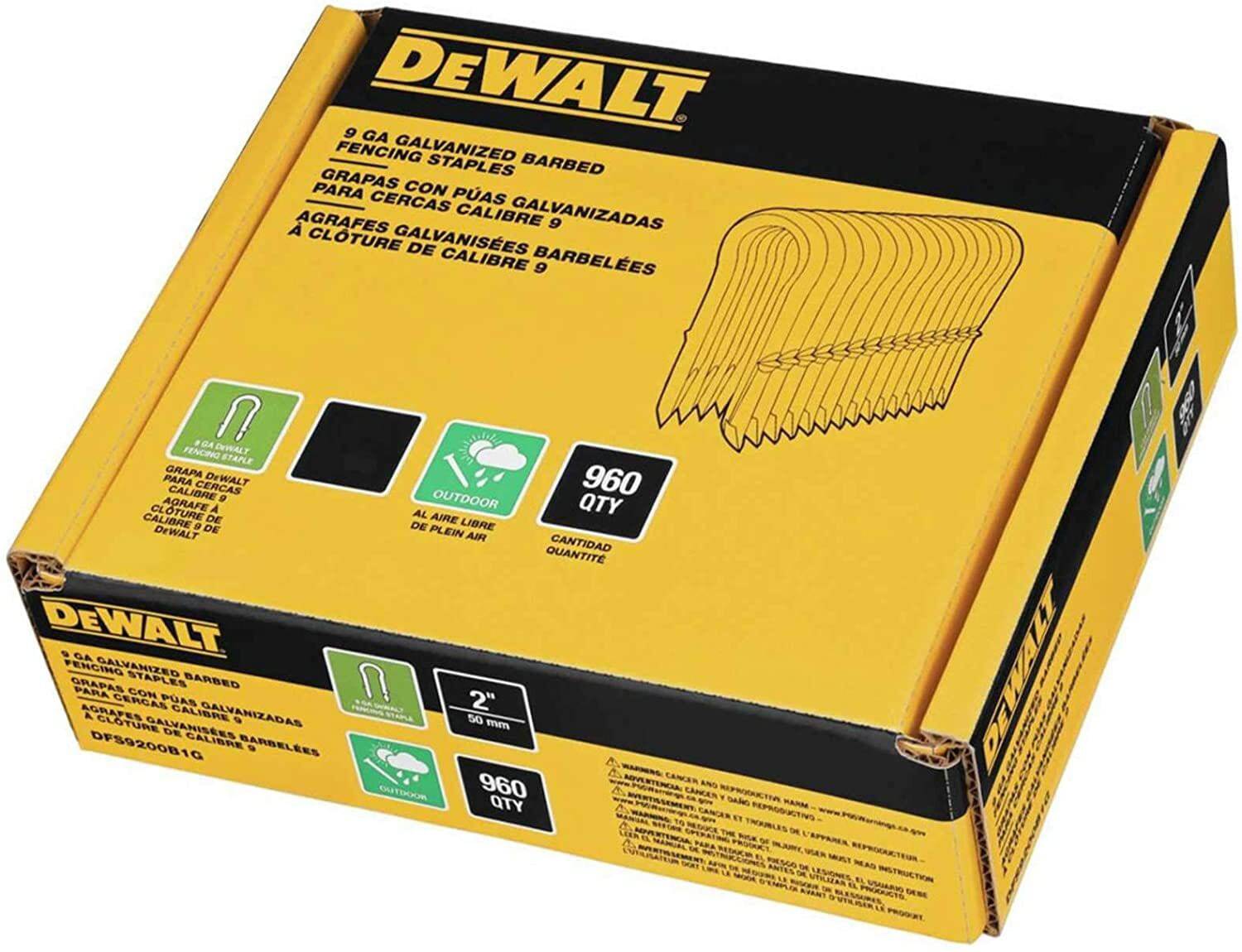 DEWALT Galvanised Fencing Staples 40mm-50mm 960/Box - ProNailers