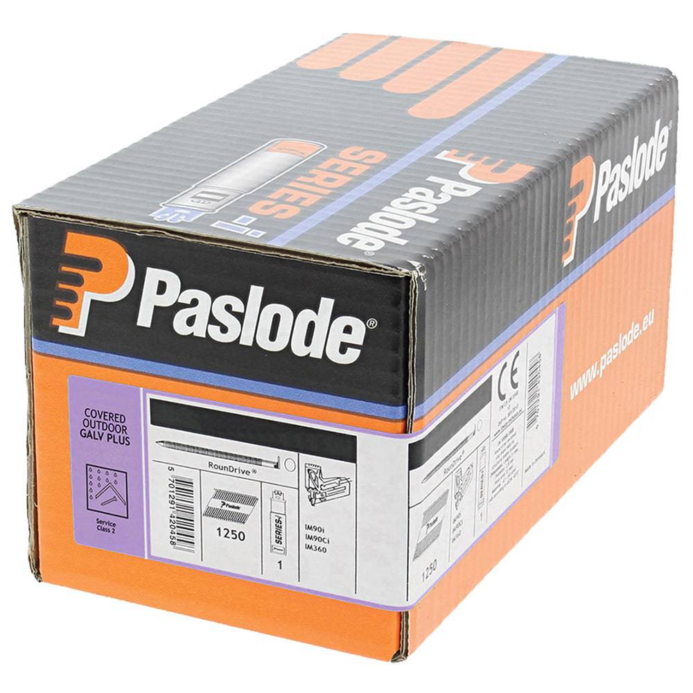 Paslode IM360Ci / 360XI Handy Pack 34 Degree 2.8mm-3.1mm Diameter Paper Collated Galvanised Plus Nails 51mm-90mm 1,100/Box + 1 Fuel Cell - ProNailers