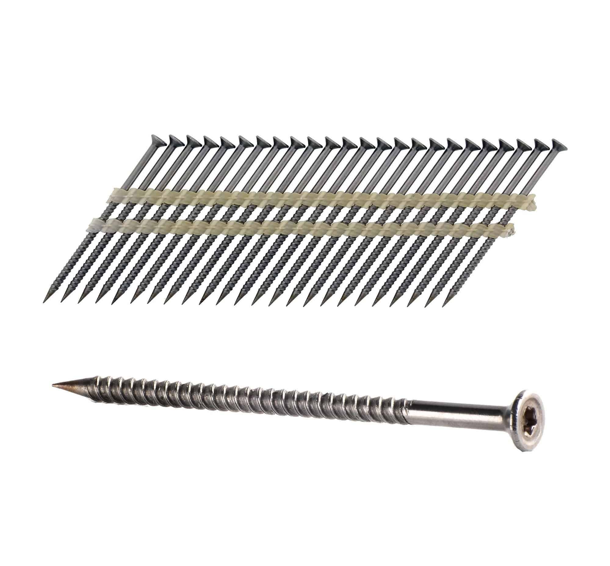 Paslode IM360Ci / 360XI 34 Degree 2.8mm Diameter NailScrew Plastic Collated TX15 Nails 50mm-75mm 1,100/Box + 1 Fuel Cell - ProNailers