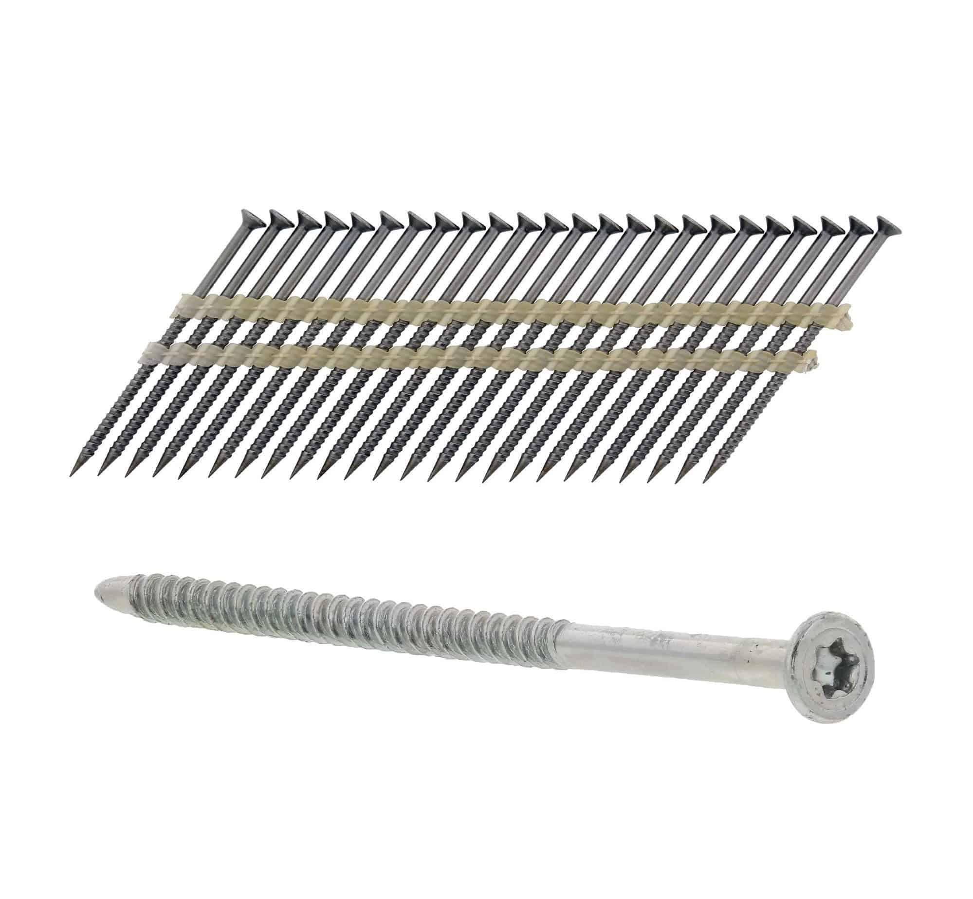 Paslode IM360Ci / 360XI 34 Degree 2.8mm Diameter NailScrew Plastic Collated TX15 Nails 50mm-75mm 1,100/Box + 1 Fuel Cell - ProNailers