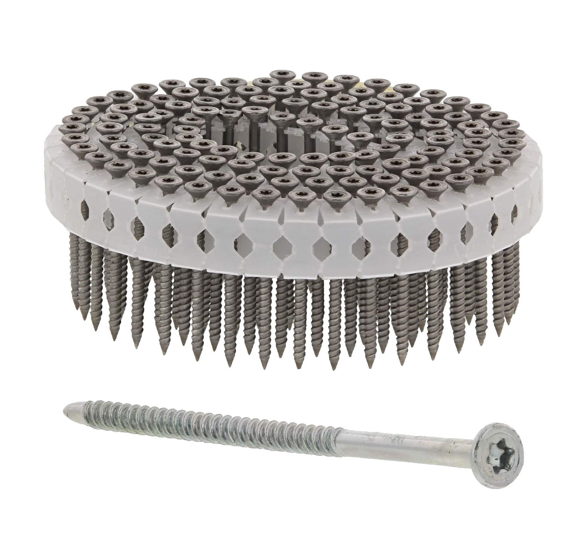 Paslode IM45 GN 2.5mm Diameter NailScrew Plastic Collated Galvanised Plus TX Coil Nails 35mm-40mm + 1 Fuel Cell - ProNailers