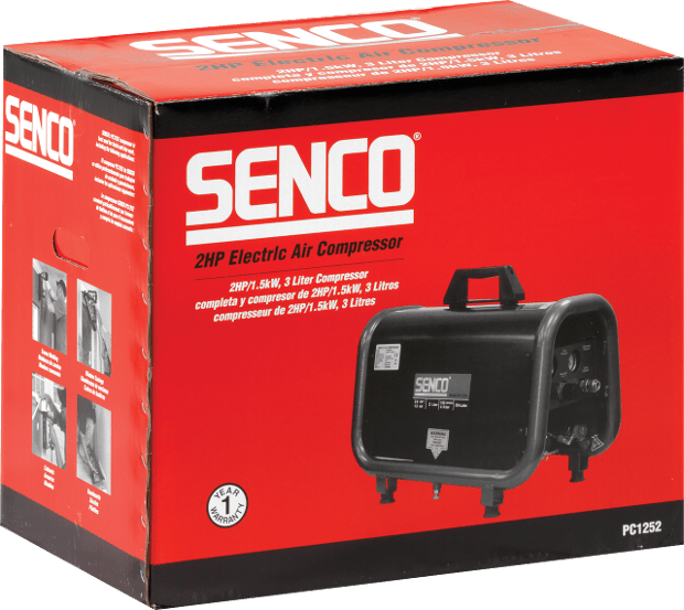 Senco PC1252 230V 3 Litre 2 HP Midi Electric Air Compressor PC1252EU - ProNailers