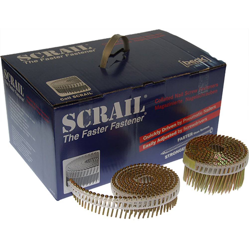 SCRAIL Plastic Collated Coil Nails 40mm-50mm 1,000/Box - ProNailers